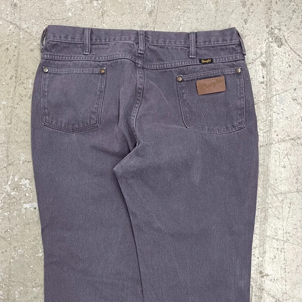 Vintage Wrangler Jean 35x30 Purple Pants 936 Slim Cowboy Western Denim Tag 36x32